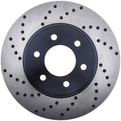 StopTech Sport Cross Drilled Brake Rotor; Front Right