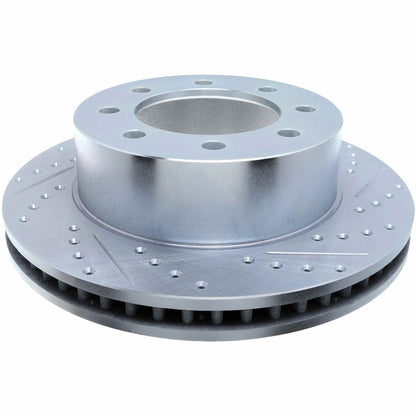 StopTech Sport Cross Drilled Brake Rotor; Front Left