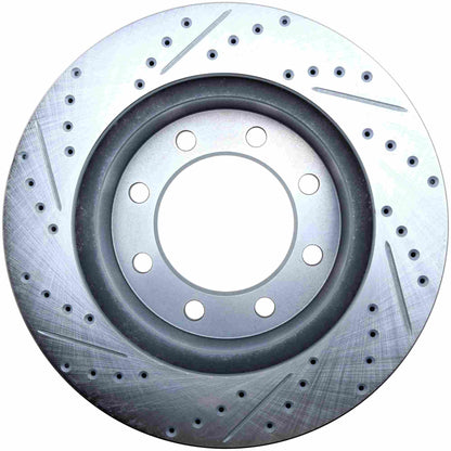 StopTech Sport Cross Drilled Brake Rotor; Front Left