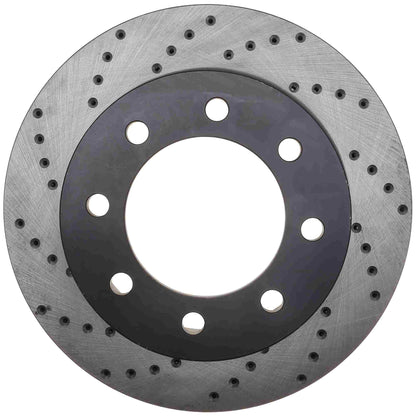 StopTech Sport Cross Drilled Brake Rotor; Front Right