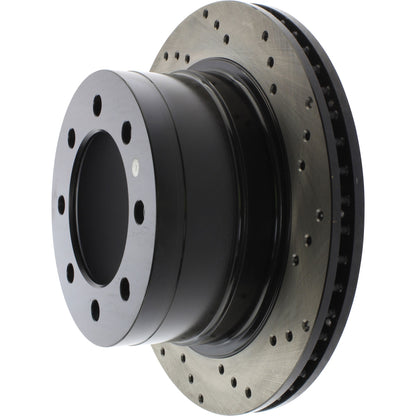StopTech Sport Cryo Cross Drilled Brake Rotor; Rear Left