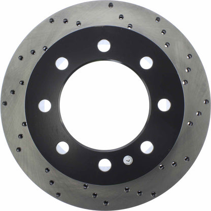 StopTech Sport Cross Drilled Brake Rotor; Rear Left