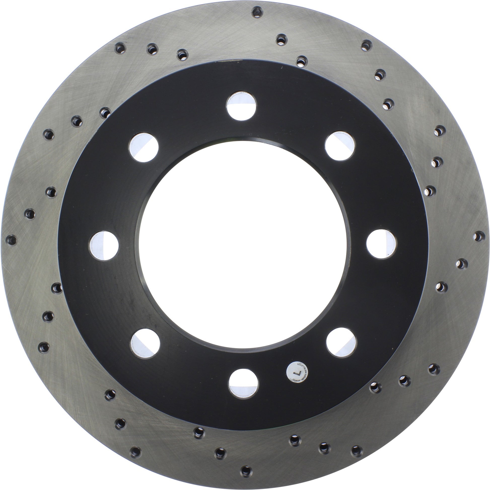 StopTech Sport Cross Drilled Brake Rotor; Rear Left