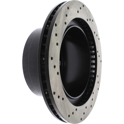 StopTech Sport Cross Drilled Brake Rotor; Rear Left