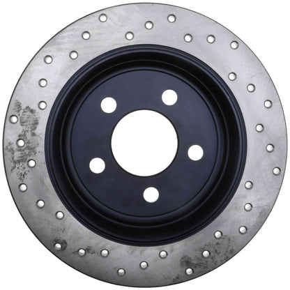 StopTech Sport Cross Drilled Brake Rotor; Rear Left