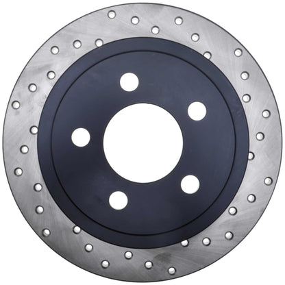 StopTech Sport Cross Drilled Brake Rotor; Rear Left