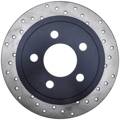 StopTech Sport Cross Drilled Brake Rotor; Rear Left