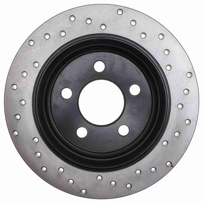 StopTech Sport Cross Drilled Brake Rotor; Rear Right