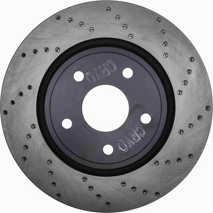 StopTech Sport Cryo Cross Drilled Brake Rotor; Front Left