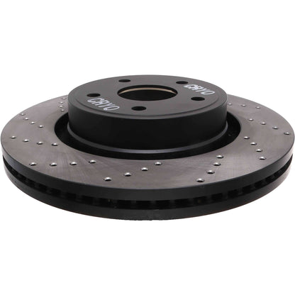 StopTech Sport Cryo Cross Drilled Brake Rotor; Front Right