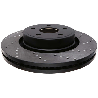 StopTech Sport Cross Drilled Brake Rotor; Front Left