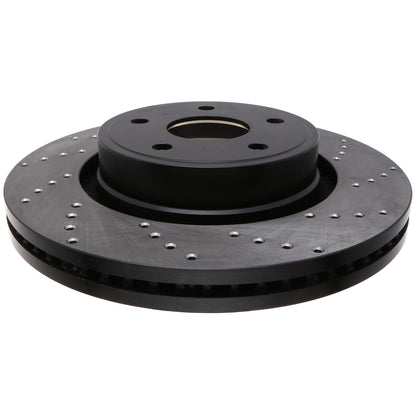 StopTech Sport Cross Drilled Brake Rotor; Front Left