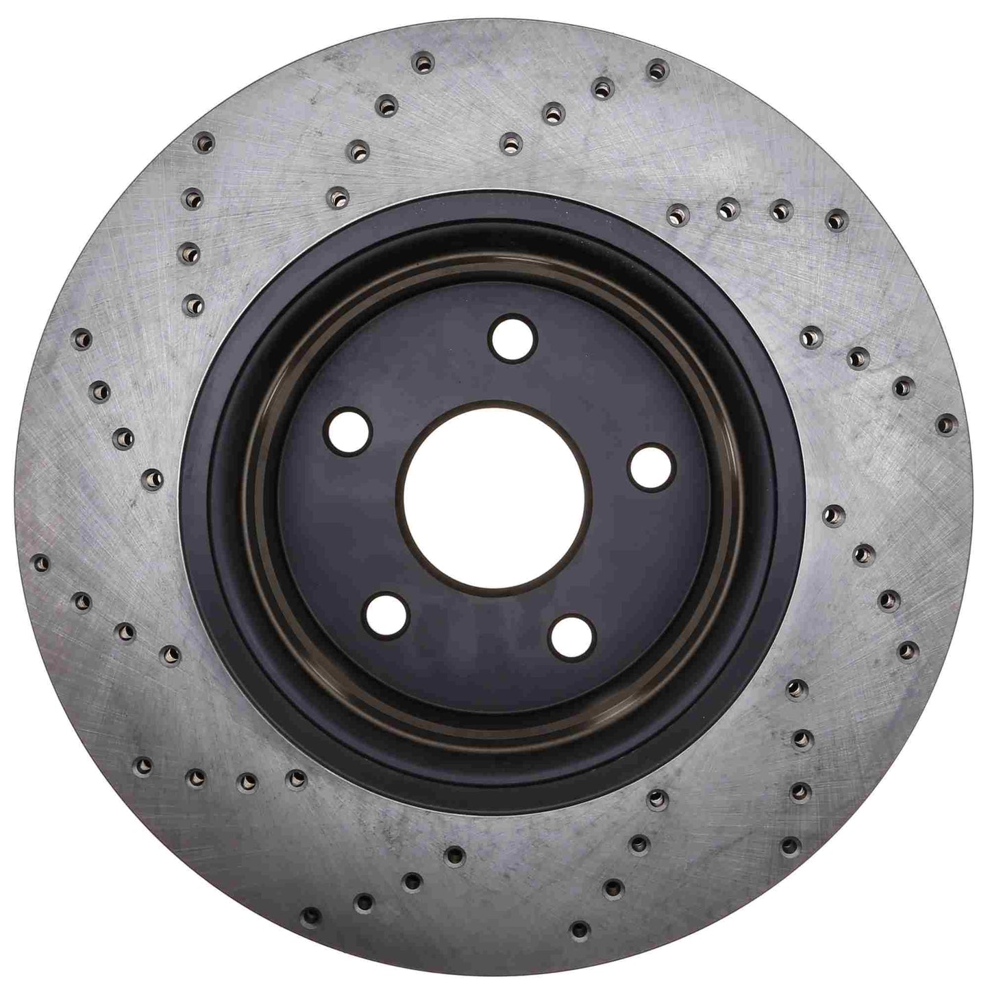 StopTech Sport Cross Drilled Brake Rotor; Front Left