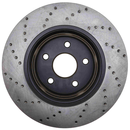 StopTech Sport Cross Drilled Brake Rotor; Front Left