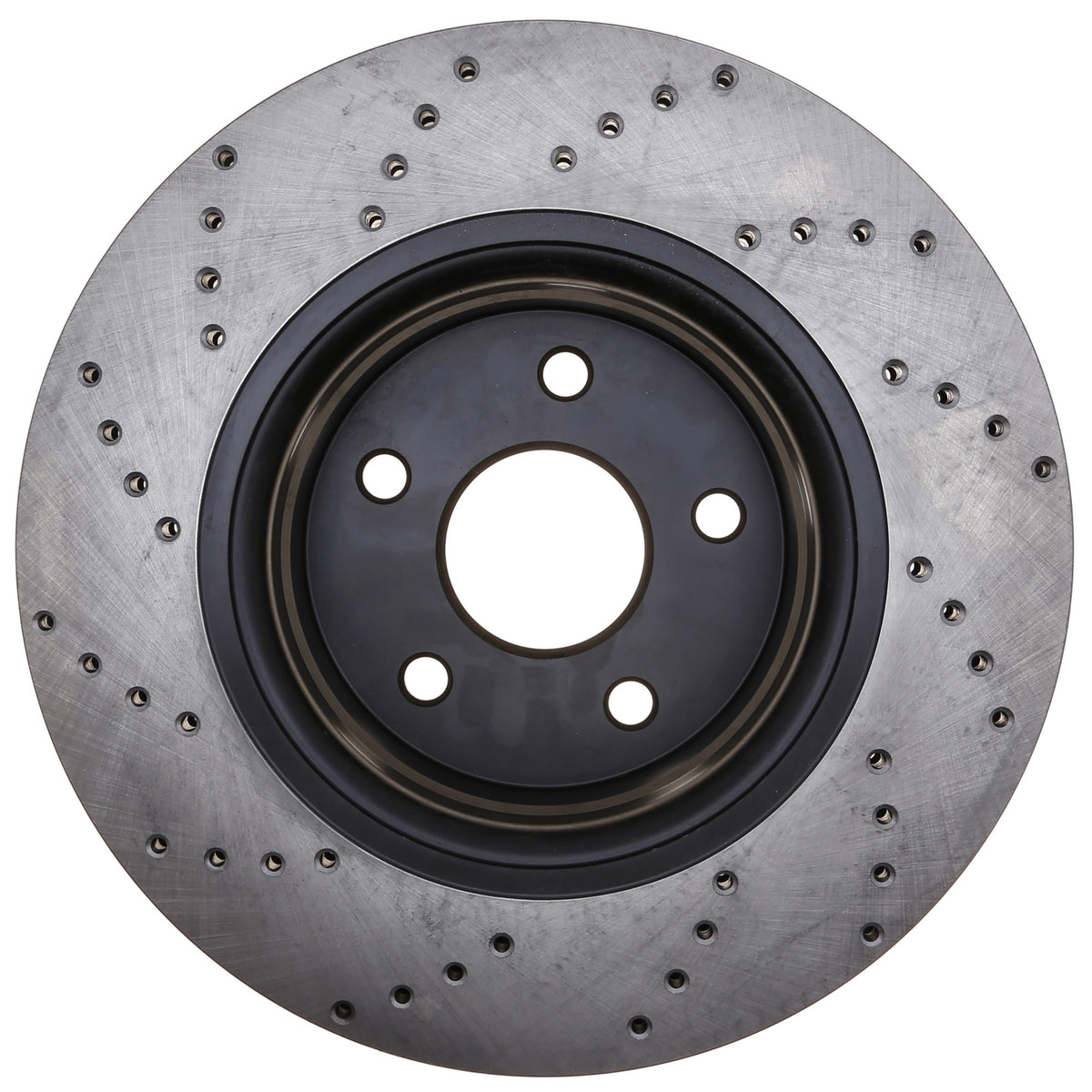 StopTech Sport Cross Drilled Brake Rotor; Front Left