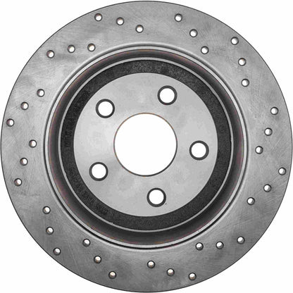 StopTech Sport Cryo Cross Drilled Brake Rotor; Rear Right