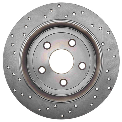 StopTech Sport Cross Drilled Brake Rotor; Rear Left