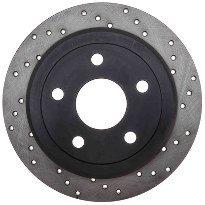 StopTech Sport Cross Drilled Brake Rotor; Rear Left
