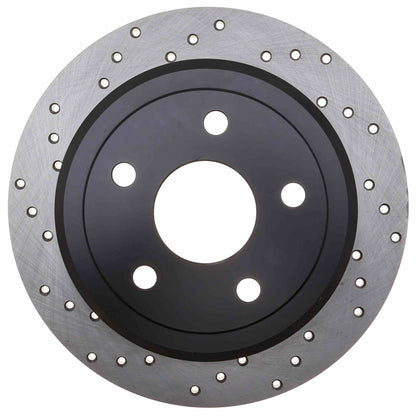 StopTech Sport Cross Drilled Brake Rotor; Rear Right