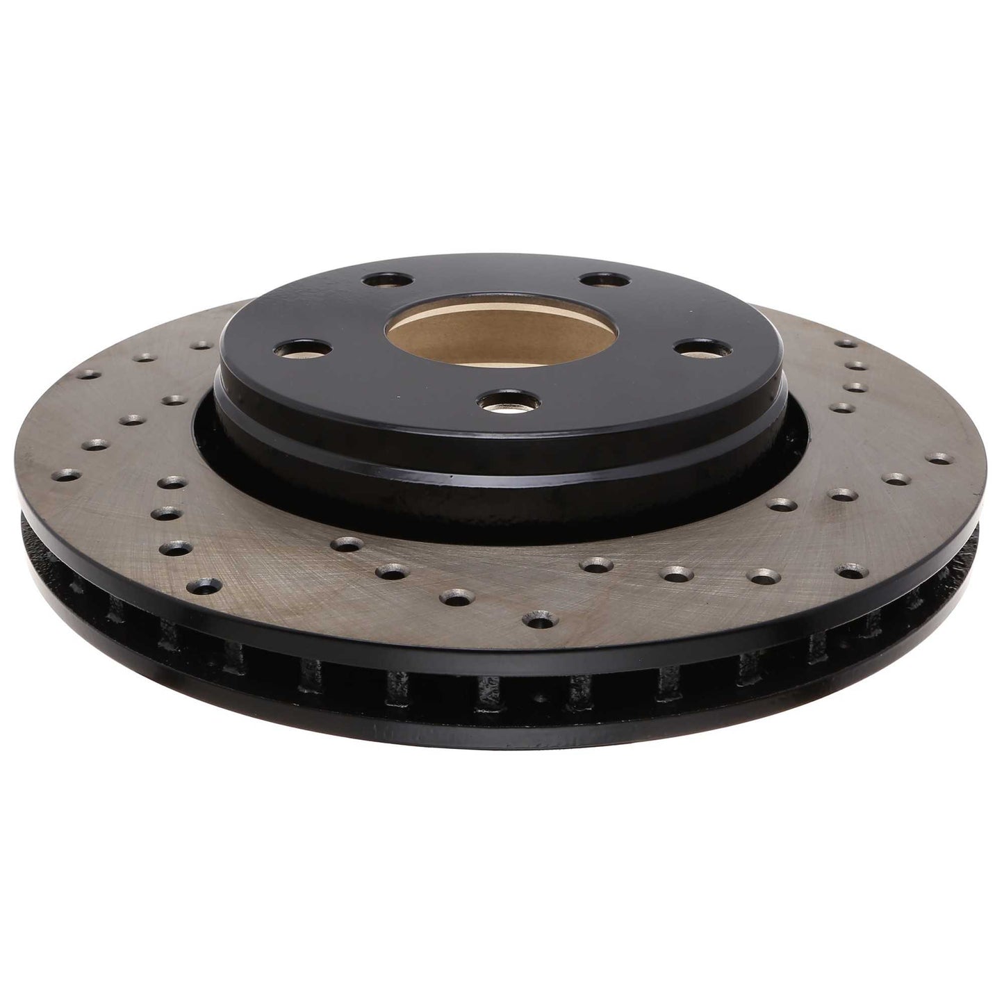 StopTech Sport Cross Drilled Brake Rotor; Front Left