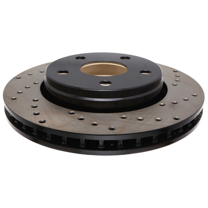 StopTech Sport Cross Drilled Brake Rotor; Front Left