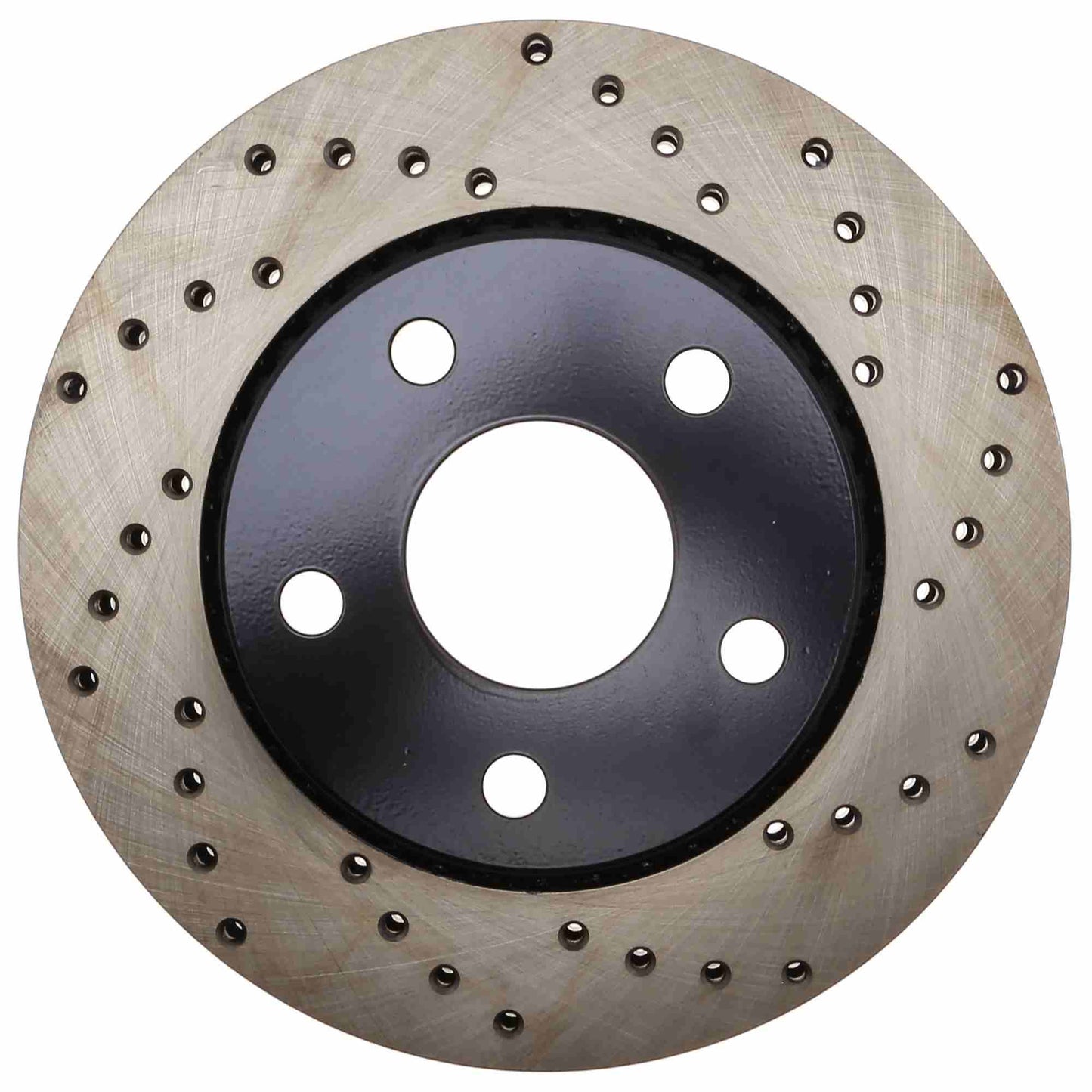 StopTech Sport Cross Drilled Brake Rotor; Front Left