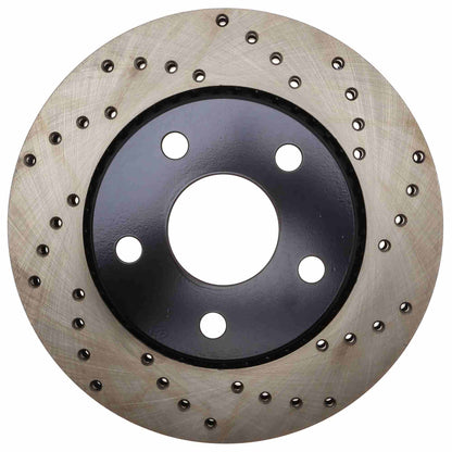 StopTech Sport Cross Drilled Brake Rotor; Front Left