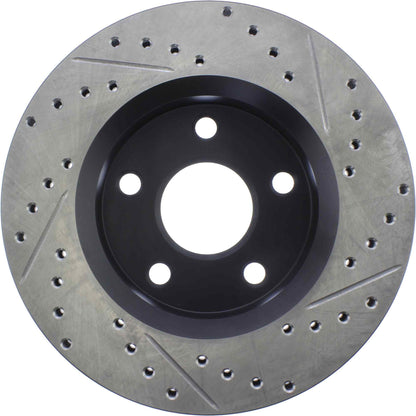 StopTech Sport Cross Drilled Brake Rotor; Front Right