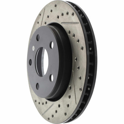 StopTech Sport Cross Drilled Brake Rotor; Front Right