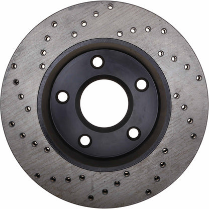 StopTech Sport Cryo Cross Drilled Brake Rotor; Front Left
