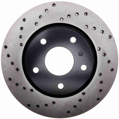 StopTech Sport Cryo Cross Drilled Brake Rotor; Front Right