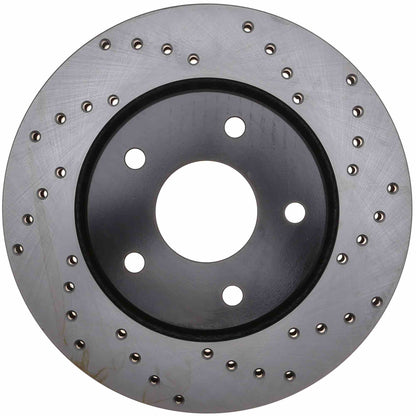 StopTech Sport Cross Drilled Brake Rotor; Front Left