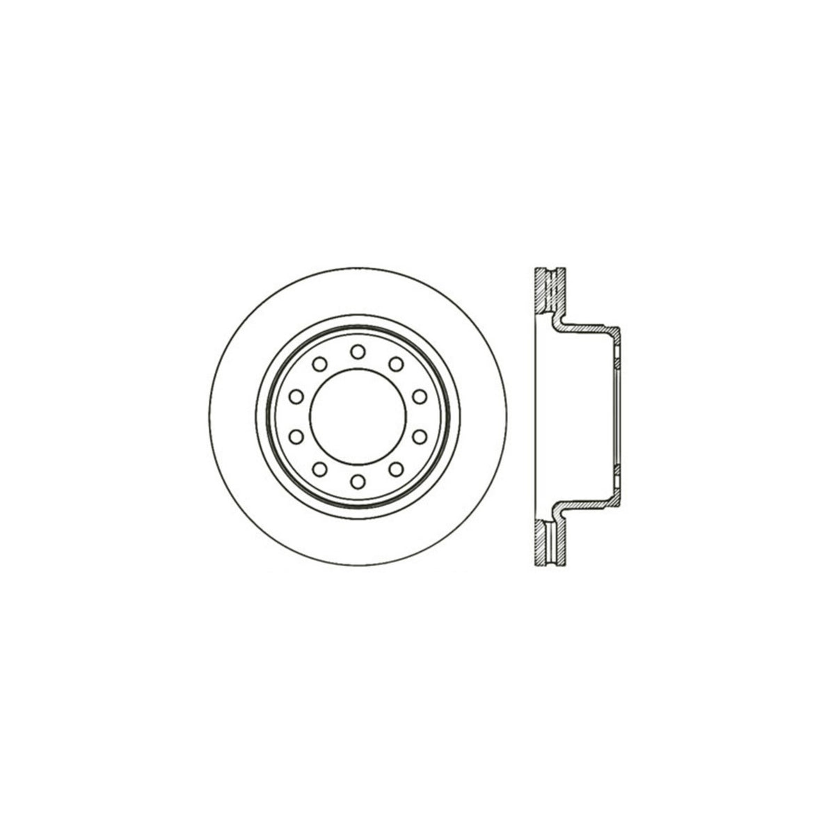 StopTech Sport Cross Drilled Brake Rotor; Front Left