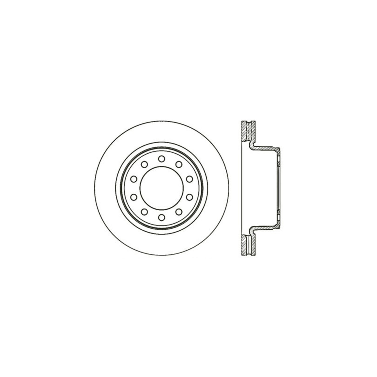 StopTech Sport Cross Drilled Brake Rotor; Front Right