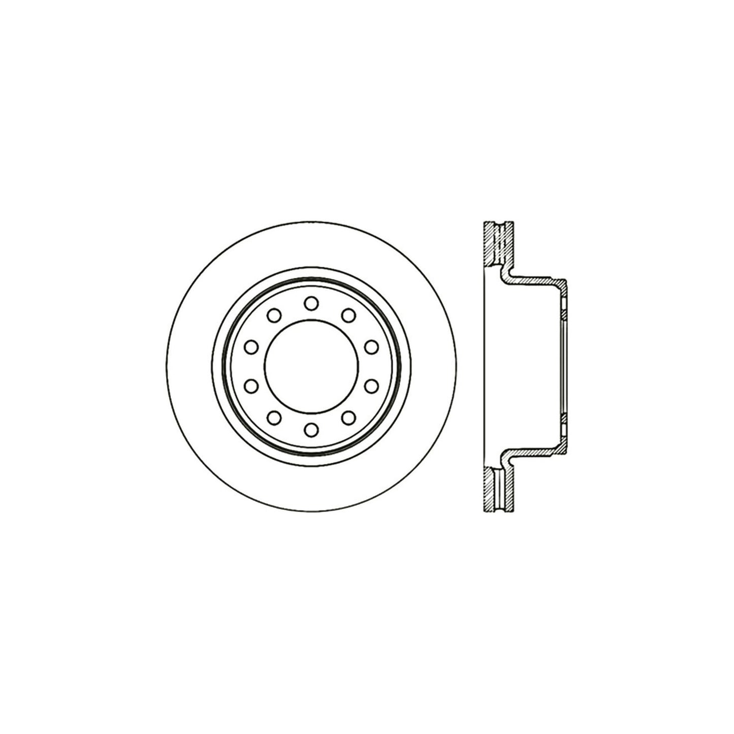 StopTech Sport Cross Drilled Brake Rotor; Front Right