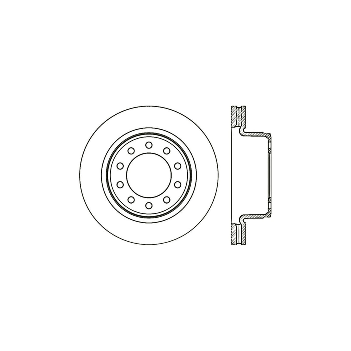 StopTech Sport Cross Drilled Brake Rotor; Front Right
