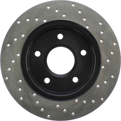StopTech Sport Cross Drilled Brake Rotor; Rear Right
