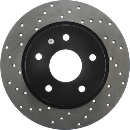 StopTech Sport Cross Drilled Brake Rotor; Rear Right