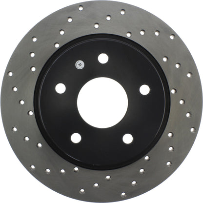 StopTech Sport Cross Drilled Brake Rotor; Rear Right