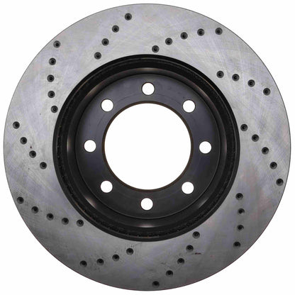 StopTech Sport Cross Drilled Brake Rotor; Front Left