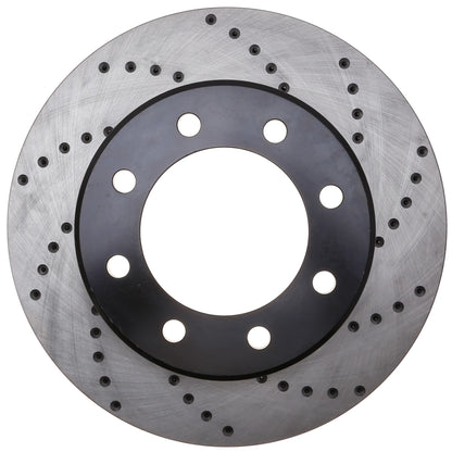 StopTech Sport Cross Drilled Brake Rotor; Front Left