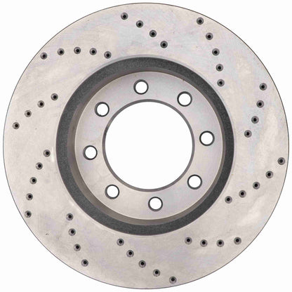 StopTech Sport Cross Drilled Brake Rotor; Front Right