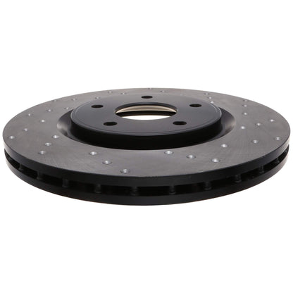 StopTech Sport Cross Drilled Brake Rotor; Front Left