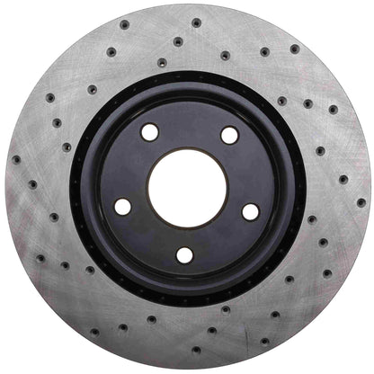 StopTech Sport Cross Drilled Brake Rotor; Front Left