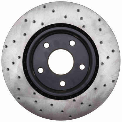 StopTech Sport Cross Drilled Brake Rotor; Front Right