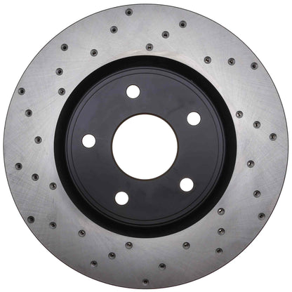 StopTech Sport Cross Drilled Brake Rotor; Front Right