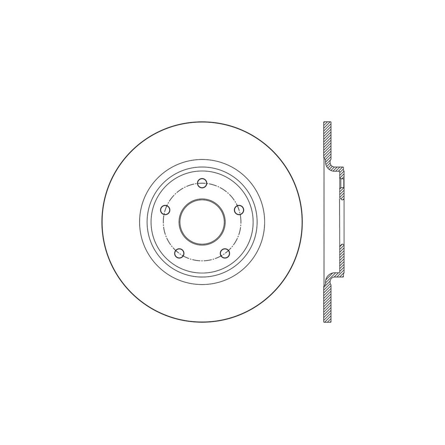 StopTech Sport Cross Drilled Brake Rotor; Rear Left