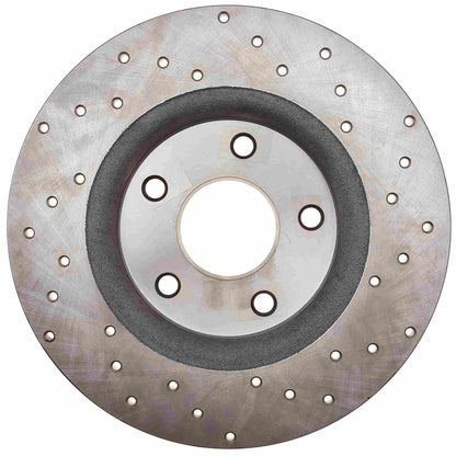 StopTech Sport Cross Drilled Brake Rotor; Rear Right