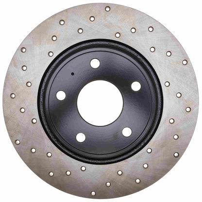 StopTech Sport Cross Drilled Brake Rotor; Rear Right