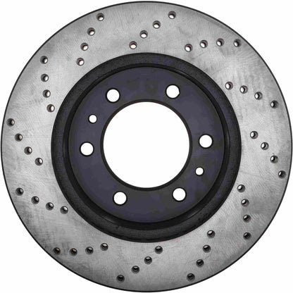 StopTech Sport Cryo Cross Drilled Brake Rotor; Front Left